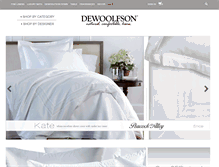 Tablet Screenshot of dewoolfsonlinens.com